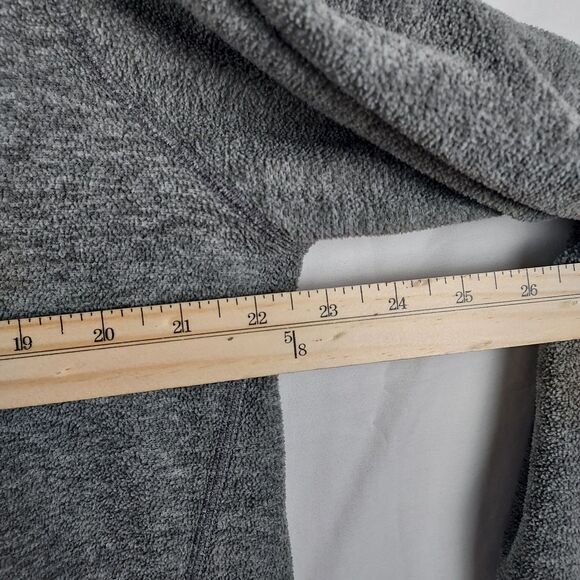 Eddie Bauer Men’s L ¼‑Zip Sweater Fleece Hoodie Gray Pocket Pullover Outdoor - Picture 8 of 9